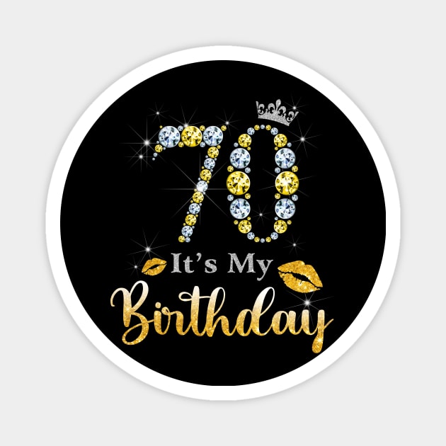 It's My 70th Birthday Magnet by Bunzaji